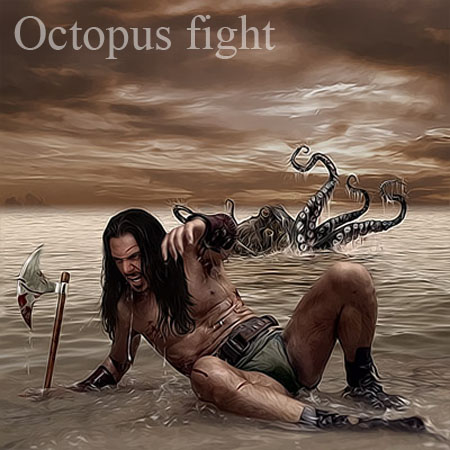 Octopus fight
